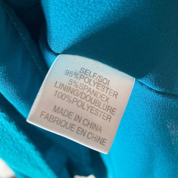 Charles Henry Dress Womens Medium Petite Blue Tiered Hem High Low Shift Mini - Picture 5 of 8